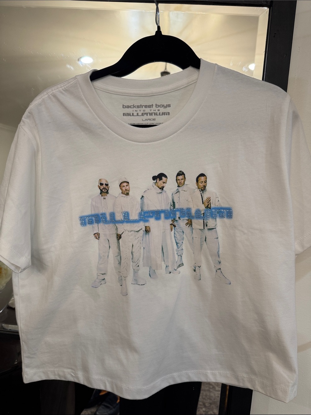 Backstreet Boys White Graphic Millennium Short Sleeve Tee